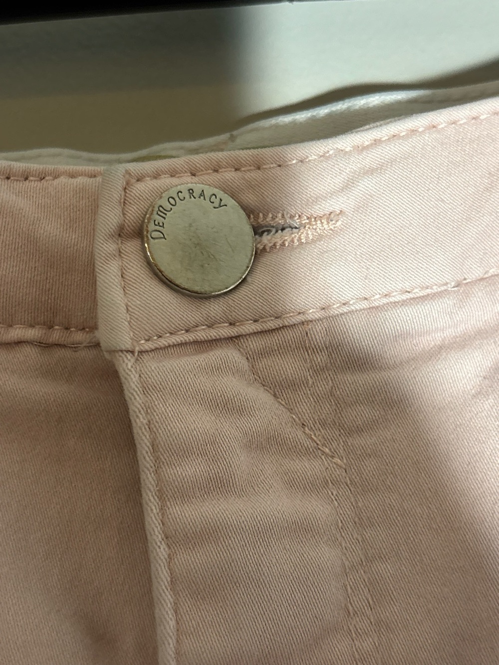 Democracy Ab Solution Jeans Size 14 Pink Stretch Ankle Straight Leg - Picture 4 of 5